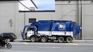 CANADIAN GARBAGE TRUCKS IN MONTREAL QUEBEC