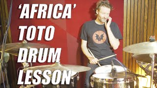 'AFRICA' - TOTO - DRUM LESSON (Jeff Porcaro)