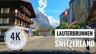 4K Switzerland - Serene Drive Through Lauterbrunnen