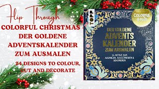 Der goldene Adventskalender zum Ausmalen by Ursula Schwab : A Flip through