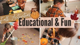 Fall Toddler Activities at Home // FREE & Cheap Crafts and Activities to Entertain Your Toddler