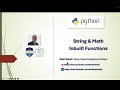 7. String and Math Functions in Python