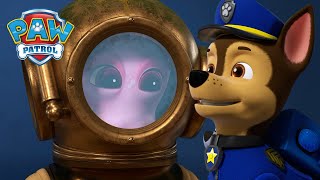 Pups solve a museum mystery and help a squid get back home! - PAW Patrol Cartoon Compilation