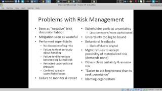 CMPT 371    Condensed Comments on Risk Management for Software Development Projects