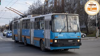 Sofia Trolleybuses | A ride on super loud Ikarus 280.92T GANZ #2123