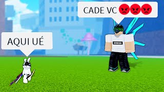 ESSE YOUTUBER FICOU BRAVO COM A MINHA SKIN MINI NO PVP DO BLOX FRUITS