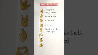 Hand gesture meaning 🖖🤟#shorts #youtubeshorts #handgesture #emoji