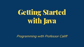 Getting Started with Java using Eclipse