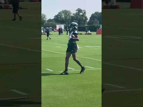 Devonta Smith Makes Leaping Catch At First Day Of Eagles Training Camp ...