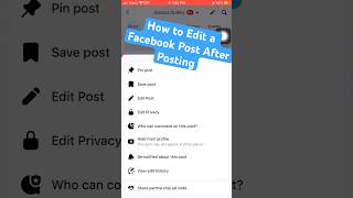 How to Edit a Facebook Post After Posting📲 #facebook #tipsandtricks #tutorial #howto #edit
