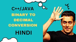 #Binary To Decimal Conversion in Hindi | #gfgsdesheet | #striversdesheet |