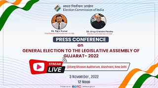 Press Conference by ECI on GE to Legislative Assembly of Gujarat 2022