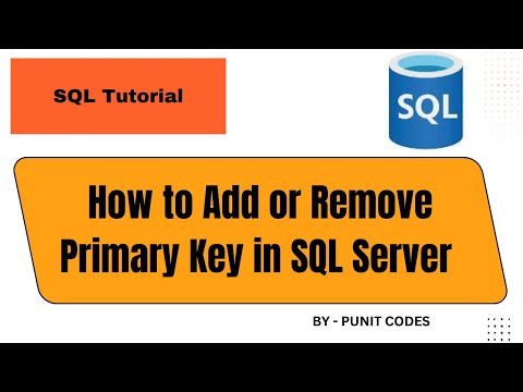 how to add and drop primary key in sql server 2008 and 2012 how to add and drop primary key in sql server 2008 and 2012