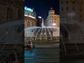 Piazza de Ferrari Genova in the evening, Italy