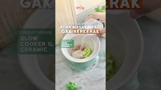 Takaran Bahan MPASI Agar Tidak Berkerak saat memasak di Emily Slow Cooker 1L Ceramic ✨