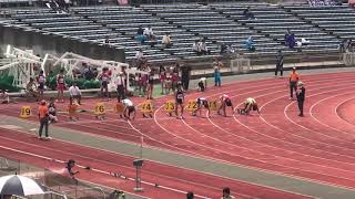 2019年 第2回 京都陸協記録会 男子100m4組