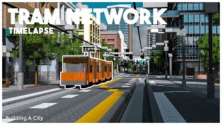 Building A City #68 (S2) // Tram Network // Minecraft Timelapse