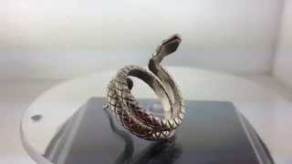 Red eyed snake ring