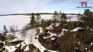 Lake Inari- Inarijärvi, Ukonsaari ja Tanan vuonoa Norjassa.