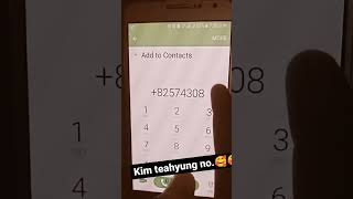 Kim taehyung phone number is real or fake 🤔🤔#kimteahyung #bts #shorts