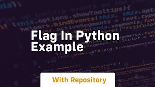 flag in python example
