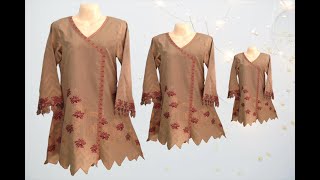 Angrakha branded kurti cutting and stitching/Angrakha summer kurti cutting and stitching