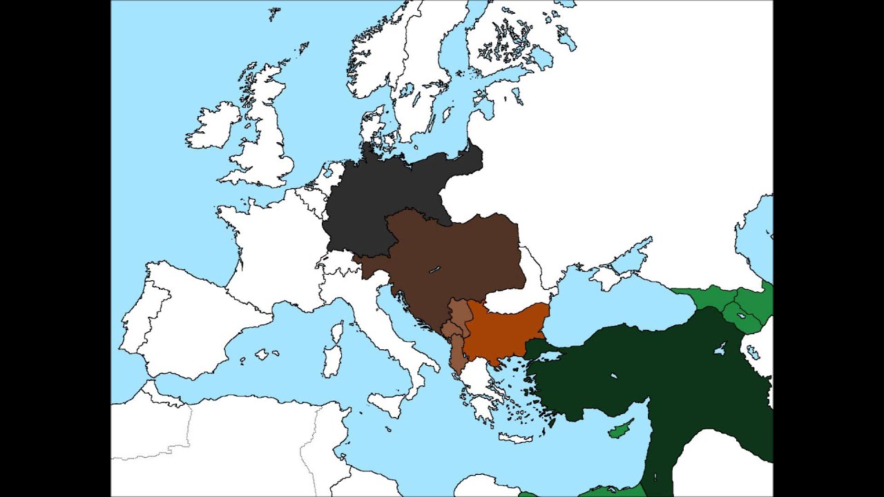 Central Powers Victory Map World War I Alternative Central Powers