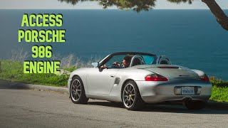 HOW TO: Access the Porsche Boxster 986 engine bay w/rear glass window (Service M