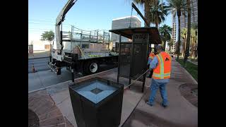 New Bus Shelter Installation Time Lapse