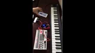 Setup for USB MIDI keyboard to Korg Volca Sample - iPhone version