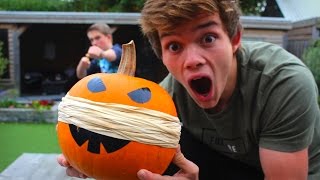 EXPLODING PUMPKIN CHALLENGE! (HUGE EXPLOSION!)