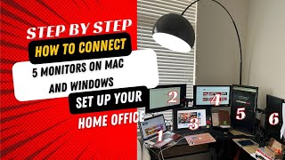 How to Connect 5 Monitors on a MACBOOK or WINDOWS (Set up Your Home Office) #dualmonitor #macbook