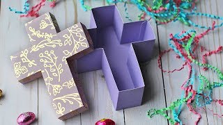 Cross Shaped Gift Box Tutorial | Easter Crafts 🐣 DIY Gift Boxes