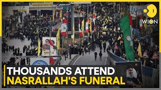 Thousands Attend Funeral Of Hezbollah Leader Hassan Nasrallah | World News | WION