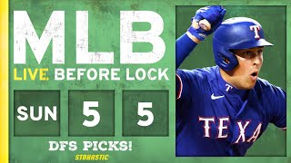 MLB DFS Picks Today 5/5/24: DraftKings & FanDuel Baseball Lineups | Live Before Lock