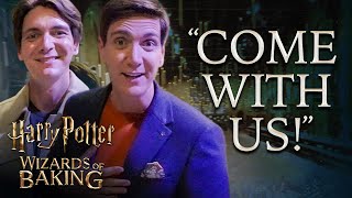 James \u0026 Oliver Phelps Take Us On A Harry Potter Set Tour | Harry Potter: Wizards of Baking