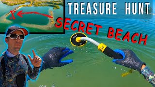 Underwater Metal Detector at hidden Horseshoe Beach in Florida Keys