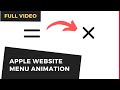 [FULL VIDEO] Design Apple-like Menu Animation Using HTML, CSS & JavaScript