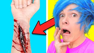 Trying 36 SPOOKY HALLOWEEN VFX MAKEUP IDEAS by 5MinuteCrafts