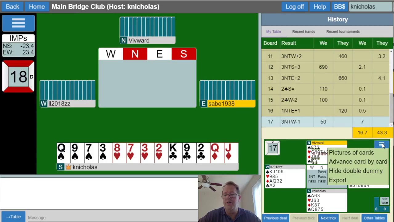 BBO Bridge Base Online Commentary On 10 Hands SAYC Bidding - YouTube