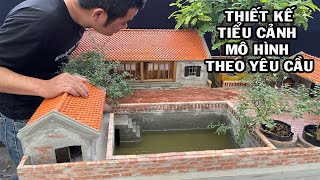 Tiểu Cảnh Mini Nhà Quê Việt Nam Cổ Xưa Thu Nhỏ Làm Bằng Xi Măng Gạch Ngói Đất Nung