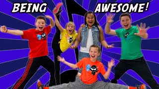 Being Awesome! Ninja Kidz Music Video (Lyrics)