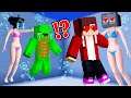 TV WOMAN KISSED JJ UNDERWATER! CAMERA WOMAN and Mikey is SAD in Minecraft - Maizen