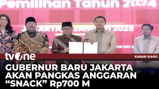 Efisiensi Anggaran ASN Rp700 M, Tim Transisi Pram-Rano Prioritaskan Program 100 Hari Kerja | tvOne