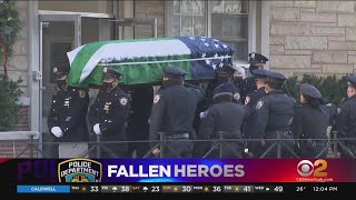 Solemn Gathering At St. Patrick's Cathedral For Officer Rivera's Wake