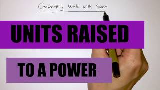 Converting Units Raised To A Power | A Level Physics