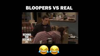 why Sheldon spank Amy || Bloopers Vs Actual || Big bang theory
