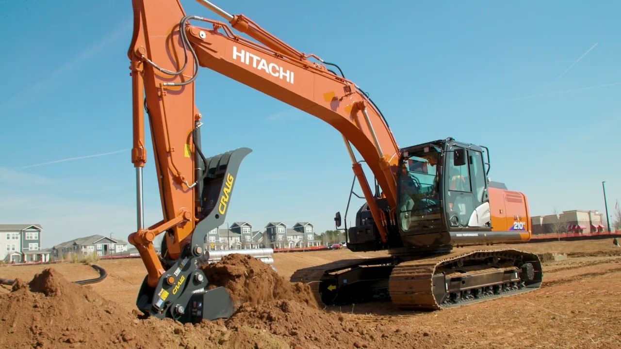 Hitachi ZX210LC-6 HP Excavator Comes To North America - YouTube