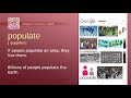 Populate : C1 level english vocabulary lesson, www.LipLix.com