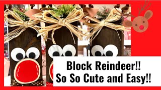 YOU MUST SEE THESE BLOCK REINDEER! SO MUCH FUN TO MAKE!!! TUTORIAL!  CRAFT FAIR SERIES 2022